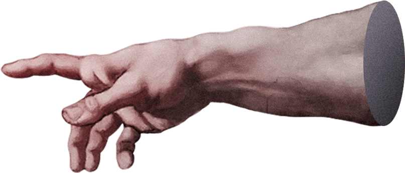 Hand from The Creation of Adam painting by Michelangelo
